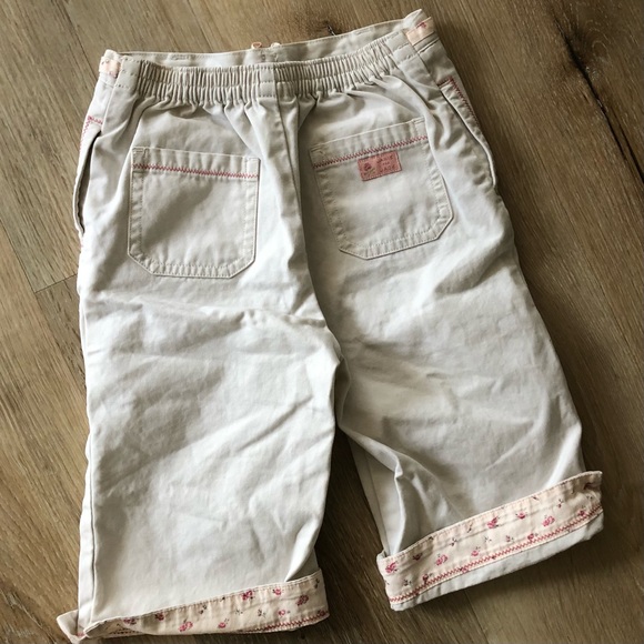 Floral Trim Spring Clam Diggers Capris - Picture 2 of 3